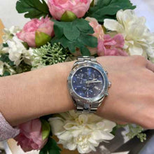 Load image into Gallery viewer, Tissot PR 100 Sport Chic Chronograph Diamonds Blue Dial Silver Steel Strap Watch for Women - T101.917.11.046.00