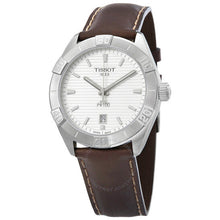 Load image into Gallery viewer, Tissot PR 100 Sport Silver Dial Brown Leather Strap Watch For Men - T101.610.16.031.00