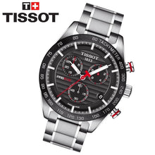 Load image into Gallery viewer, Tissot T Sport PRS 516 Chronograph Black Dial Silver Steel Strap Watch For Men - T100.417.11.051.01