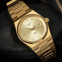 Load image into Gallery viewer, Tissot PRX Gold Dial Gold Steel Strap Watch for Men - T137.210.33.021.00