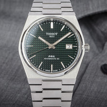 Load image into Gallery viewer, Tissot PRX Powermatic 80 Green Dial Silver Steel Strap Watch For Men - T137.407.11.091.00