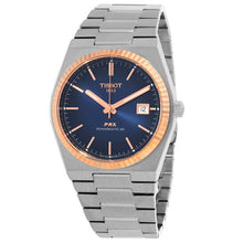 Load image into Gallery viewer, Tissot PRX Powermatic 80 Automatic 18K Gold Blue Dial Silver Steel Strap Watch for Men - T931.407.41.041.00
