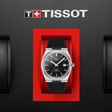 Load image into Gallery viewer, Tissot PRX Powermatic 80 Black Dial Black Rubber Strap Watch for Men - T137.407.17.051.00