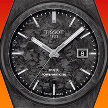 Load image into Gallery viewer, Tissot PRX Powermatic 80 Carbon Black Dial Black Rubber Strap Watch for Men - T137.907.97.201.00
