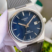 Load image into Gallery viewer, Tissot PRX Powermatic 80 Blue Dial Black Rubber Strap Watch for Men - T137.407.17.041.00