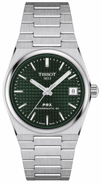 Tissot PRX Powermatic 80 Green Dial Silver Steel Strap Watch for Men - T137.207.11.091.00