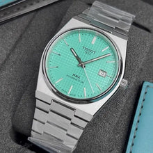 Load image into Gallery viewer, Tissot PRX Powermatic 80 Automatic Mint Green Dial Silver Steel Strap Watch for Men - T137.407.11.091.01