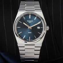 Load image into Gallery viewer, Tissot T Classic PRX Blue Dial Silver Steel Strap Watch For Men - T137.410.11.041.00