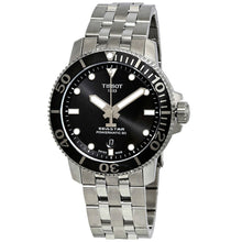 Load image into Gallery viewer, Tissot Seastar 1000 Powermatic 80 Black Dial Silver Steel Strap Watch For Men - T120.407.11.051.00
