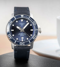 Load image into Gallery viewer, Tissot Seastar 1000 Powermatic 80 Silicium Blue Dial Blue Nylon Strap Watch For Men - T120.407.17.041.01