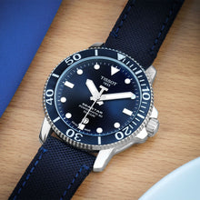 Load image into Gallery viewer, Tissot Seastar 1000 Powermatic 80 Silicium Blue Dial Blue Nylon Strap Watch For Men - T120.407.17.041.01