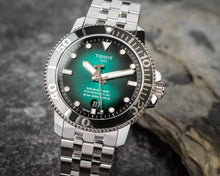 Load image into Gallery viewer, Tissot Seastar 1000 Powermatic 80 Green Dial Silver Steel Strap Watch For Men - T120.407.11.091.01