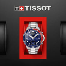 Load image into Gallery viewer, Tissot Seastar 1000 Chronograph Blue Dial Silver Steel Strap Watch For Men - T120.417.11.041.03