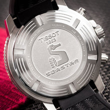 Load image into Gallery viewer, Tissot Seastar 1000 Chronograph Red Dial Black Rubber Strap Watch For Men - T120.417.17.421.00