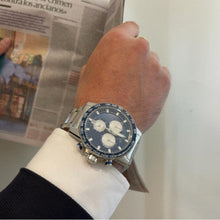 Load image into Gallery viewer, Tissot Supersport Chrono Blue Dial Silver Steel Strap Watch For Men - T125.617.11.041.00