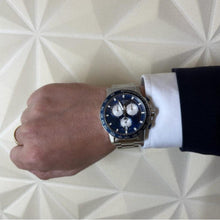 Load image into Gallery viewer, Tissot Supersport Chrono Blue Dial Silver Steel Strap Watch For Men - T125.617.11.041.00