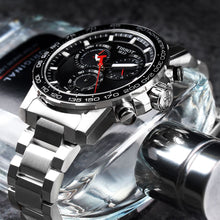 Load image into Gallery viewer, Tissot Supersport Chrono Black Dial Silver Steel Strap Watch For Men - T125.617.11.051.00