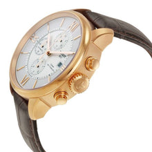 Load image into Gallery viewer, Tissot Des Tourelles Chronograph Silver Dial Brown Leather Strap Watch For Men - T099.427.36.038.00