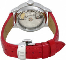 Load image into Gallery viewer, Tissot Chemin Des Tourelles Automatic Mother of Pearl White Dial Red Leather Strap Watch For Women - T099.207.16.118.00