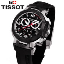 Load image into Gallery viewer, Tissot T Race Chronograph Black Dial Black Rubber Strap Watch for Men - T048.417.27.057.00