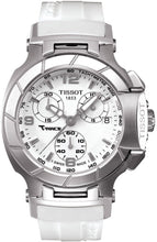Load image into Gallery viewer, Tissot T Race Lady Chronograph White Dial White Rubber Strap Watch for Women - T048.217.17.017.00