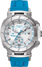 Load image into Gallery viewer, Tissot T Race Chronograph White Dial Brown Rubber Strap Watch for Women - T048.217.17.017.02
