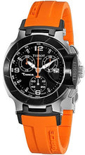 Load image into Gallery viewer, Tissot T Race Chronograph Black Dial Orange Rubber Strap Watch for Women - T048.217.27.057.00