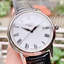 Load image into Gallery viewer, Tissot T Classic Carson White Dial Black Leather Strap Watch for Men - T085.410.16.013.00