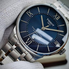 Load image into Gallery viewer, Tissot Chemin Des Tourelles Powermatic 80 Blue Dial Silver Steel Strap Watch for Men - T099.407.11.048.00