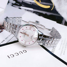 Load image into Gallery viewer, Tissot Chemin Des Tourelles Powermatic 80 Rubies Mother of Pearl Dial Silver Steel Strap Watch For Women - T099.207.11.113.00