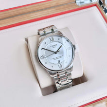 Load image into Gallery viewer, Tissot Chemin Des Tourelles Powermatic 80 Diamonds Silver Dial Silver Steel Strap Watch for Men - T099.407.11.033.00