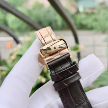 Load image into Gallery viewer, Tissot T Classic Chemin Des Tourelles Powermatic 80 Brown Dial Brown Leather Strap Watch for Men - T099.407.36.447.00