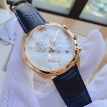 Load image into Gallery viewer, Tissot T Classic PR 100 Chronograph Silver Dial Black Leather Strap Watch for Men - T101.417.36.031.00