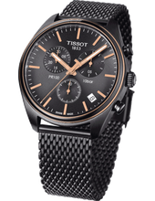 Load image into Gallery viewer, Tissot T Classic PR 100 Chronograph Anthracite Black Dial Black Mesh Bracelet Watch For Men - T101.417.23.061.00