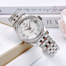 Load image into Gallery viewer, Tissot Ballade Powermatic 80 Automatic Mother of Pearl Dial Silver Steel Strap Watch For Women - T108.208.11.117.00