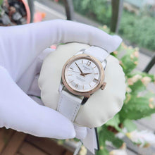 Load image into Gallery viewer, Tissot T-Classic Powermatic 80 Mother of Pearl Silver Dial White Leather Strap Watch For Women - T108.208.26.117.00