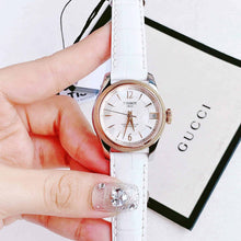 Load image into Gallery viewer, Tissot T-Classic Powermatic 80 Mother of Pearl Silver Dial White Leather Strap Watch For Women - T108.208.26.117.00