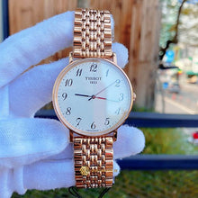 Load image into Gallery viewer, Tissot T Classic Everytime White Dial Rose Gold Mesh Bracelet Watch for Men - T109.610.33.032.00