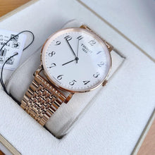 Load image into Gallery viewer, Tissot T Classic Everytime White Dial Rose Gold Mesh Bracelet Watch for Men - T109.610.33.032.00