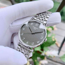 Load image into Gallery viewer, Tissot T Classic Everytime Quartz Black Dial Silver Steel Strap Watch for Men - T109.410.11.072.00