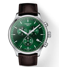 Load image into Gallery viewer, Tissot Chrono XL Chronograph Classic Green Dial Brown Leather Strap Watch For Men - T116.617.16.091.00
