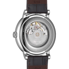 Load image into Gallery viewer, Tissot T-Classic Powermatic 80 Silver Dial Brown Leather Strap Watch For Men - T122.407.16.031.00