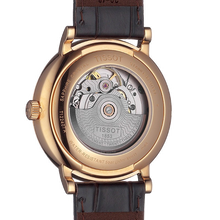 Load image into Gallery viewer, Tissot Carson Premium Powermatic 80 White Dial Brown Leather Strap Watch For Men - T122.407.36.031.00