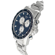 Load image into Gallery viewer, Tissot Supersport Chrono Blue Dial Silver Steel Strap Watch For Men - T125.617.11.041.00
