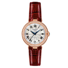 Load image into Gallery viewer, Tissot Bellissima Small Lady Diamonds Silver Dial Brown Leather Strap Watch For Women - T126.207.66.113.00