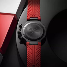 Load image into Gallery viewer, Tissot T Race Chronograph Black Dial Red Rubber Strap Watch For Men - T141.417.37.057.01