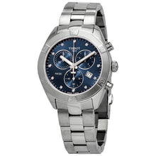 Load image into Gallery viewer, Tissot PR 100 Sport Chic Chronograph Diamonds Blue Dial Silver Steel Strap Watch for Women - T101.917.11.046.00