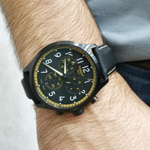 Load image into Gallery viewer, Tissot Chrono XL Vintage Chronograph Black Dial Black Leather Strap Watch For Men - T116.617.36.052.02