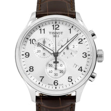 Load image into Gallery viewer, Tissot Chrono XL Silver Dial Brown Leather Strap Watch For Men - T116.617.16.037.00
