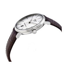 Load image into Gallery viewer, Tissot T-Classic Powermatic 80 Silver Dial Brown Leather Strap Watch For Men - T122.407.16.031.00